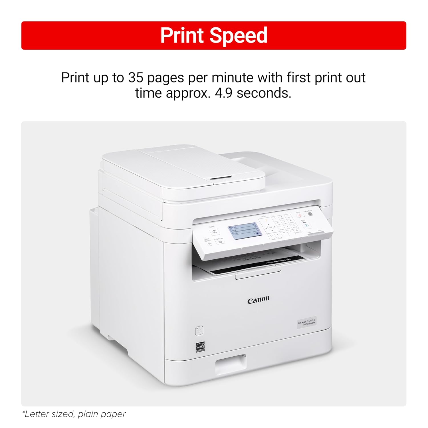Canon MF284DW imageCLASS Multifunction Wireless Laser Printer, Monochrome, Duplex, Print, Copy, Scan, Auto Document Feeder- White