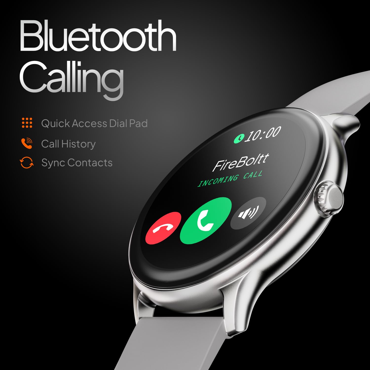 Fire Boltt Phoenix Pro Smart Watch with 1.39'' inch display, Bluetooth Calling, Metal Body with 120+ Sports Modes, SpO2, Heart Rate Monitoring- Silver