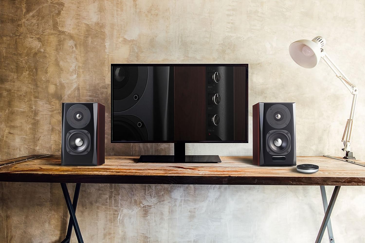 Edifier S350DB Wireless Speaker and Subwoofer 2.1 Speaker System Bluetooth v4.1 aptX Wireless Sound for Computer Rooms, Living Rooms and Dens- Brown