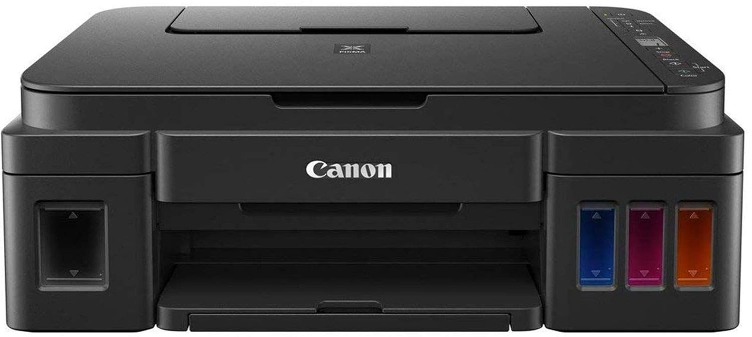 Canon G3010 Pixma MegaTank All-in-One Wireless Ink Tank Colour Printer, Refillable Ink Tank, Borderless Printing, Network-Ready- Black