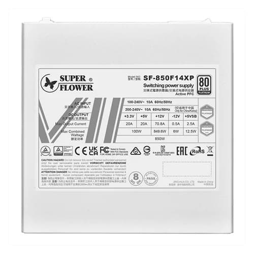 Super Flower Leadex VII Platinum Pro 1000W ATX 3.1 Power Supply White (SF-1000F14XP-WH)