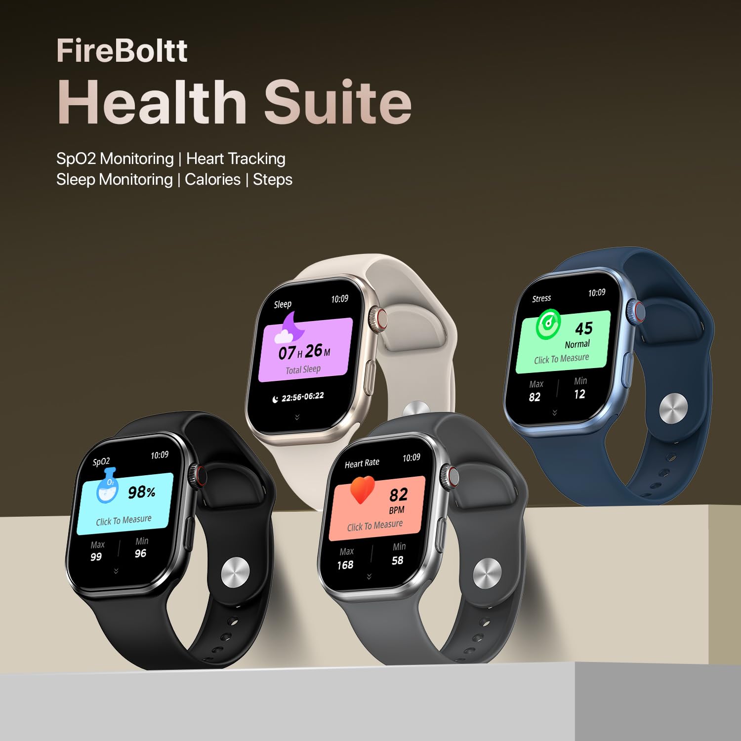Fire Boltt Brillia Smart Watch(BSW215) with 51.3mm (2.02 inch) AMOLED Display, Bluetooth Calling, 120+ Sports Modes, IP67 Waterproof- Blue