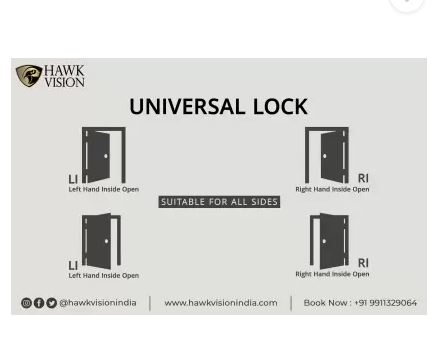 Hawkvision HV-SDL-F52 Smart Door Lock  6-Way Unlocking Fingerprint Passcode Mobile app OTP RFID Card Remote- Black