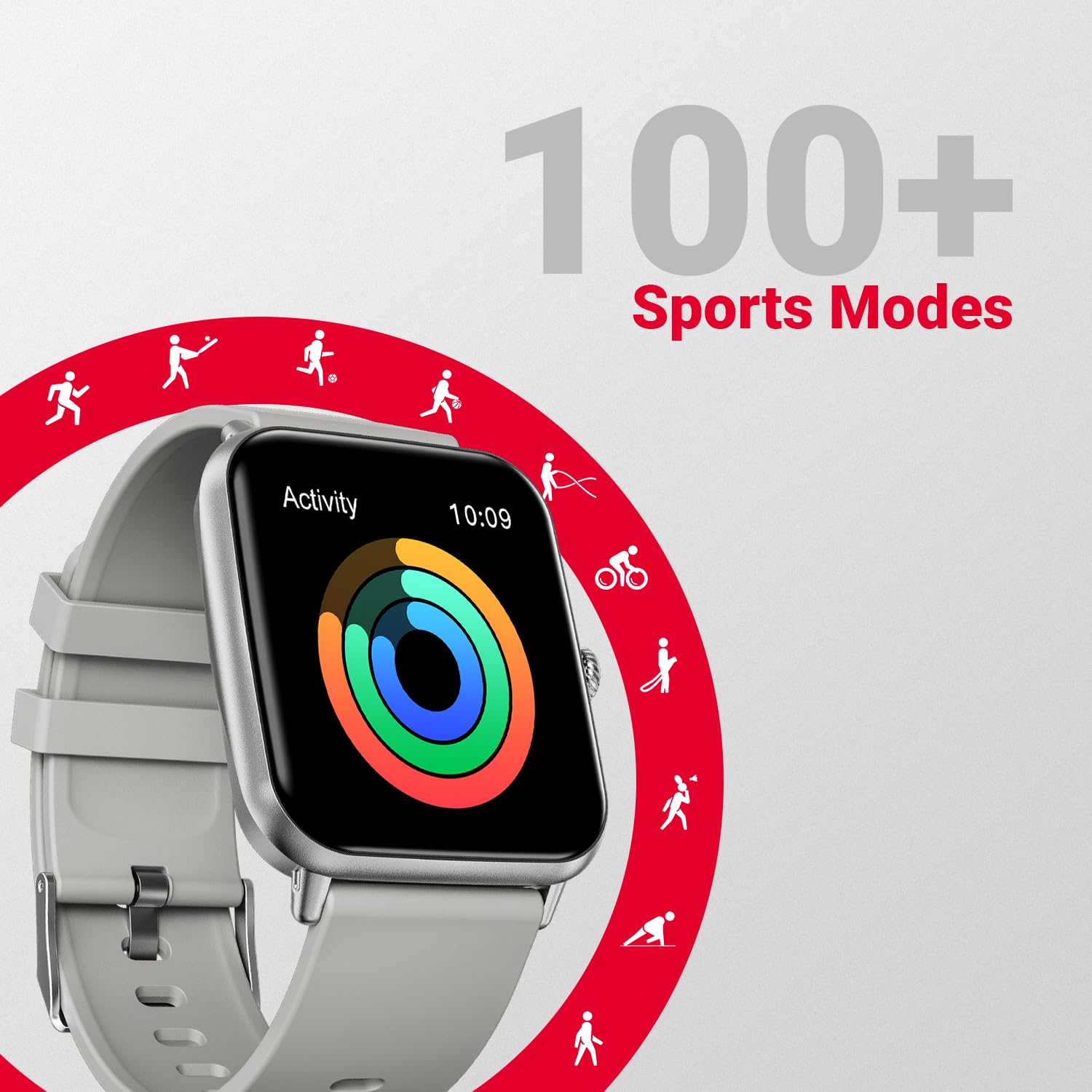 Fire Boltt Ninja Call Pro Plus Smart Watch(BSW053)with 1.83'' inch Display, Bluetooth Calling, AI Voice Assistance, 100 Sports Modes IP67 Rating- Grey