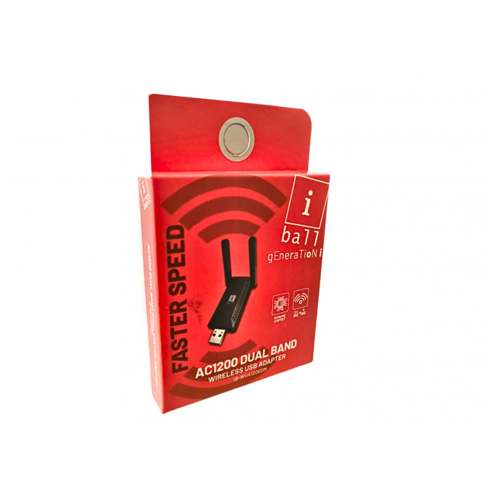 iBall AC1200 Dual Band Wi-Fi USB Adapter- iB-WUA1200DM