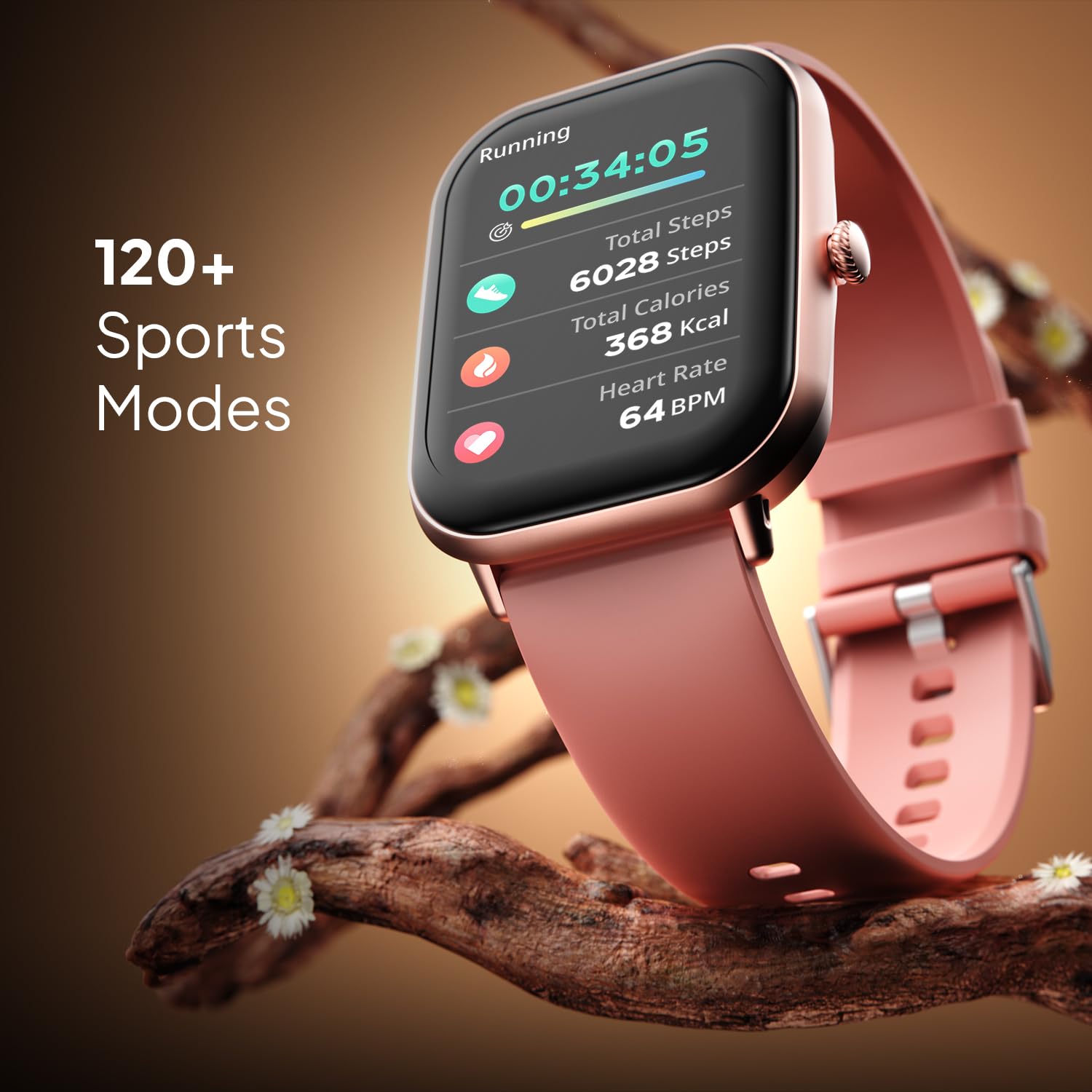 Fire Boltt Ninja Call Pro Max Smart Watch(BSW128) with 2.01 inch Display, Bluetooth Calling, 120+ Sports Modes, Health Suite, Voice Assistance- Pink