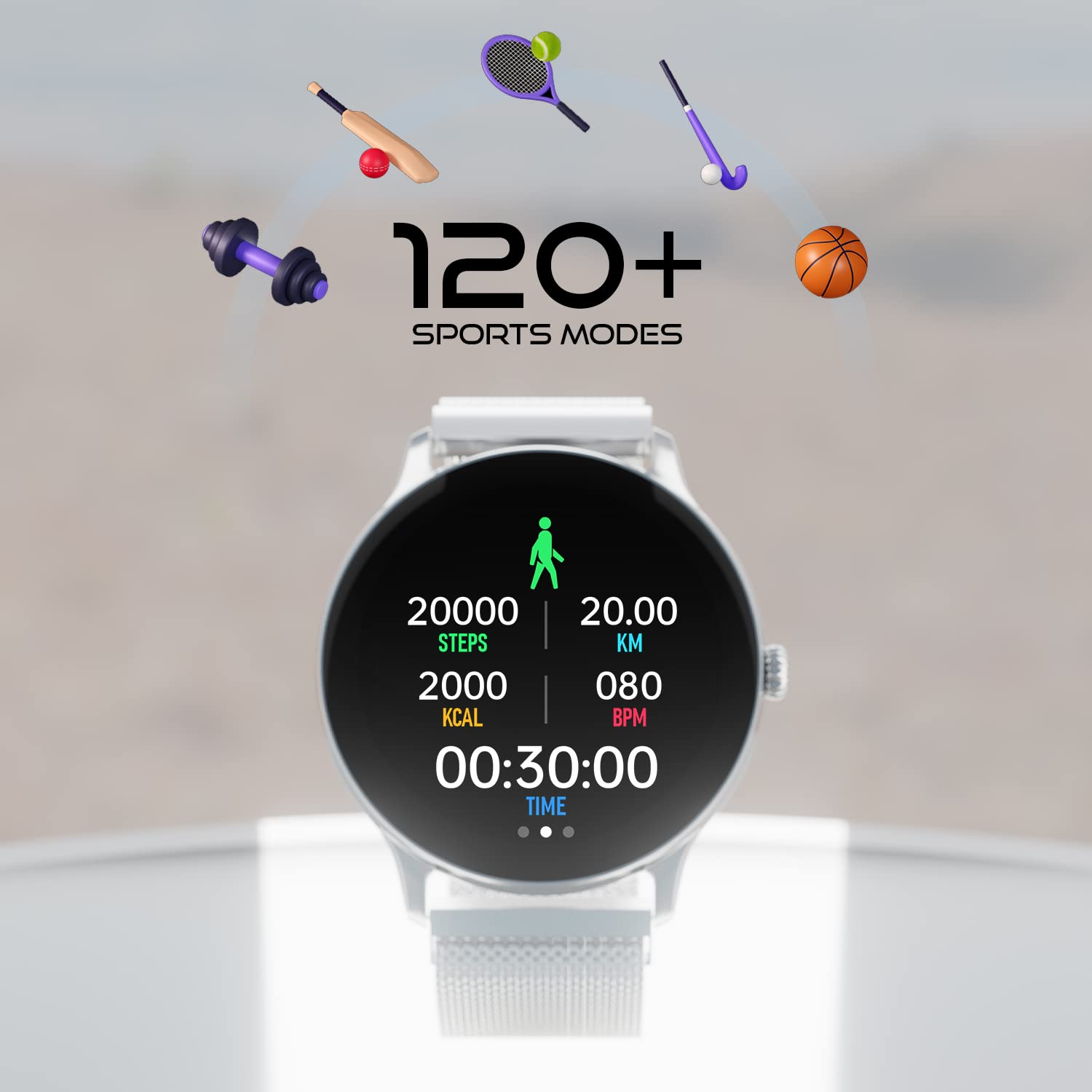 Fire Boltt Phoenix Ultra Smart Watch(BSW138) with 1.39"Inch Display, Bluetooth Calling, Metal Body with 120+ Sports Modes, SpO2- Silver
