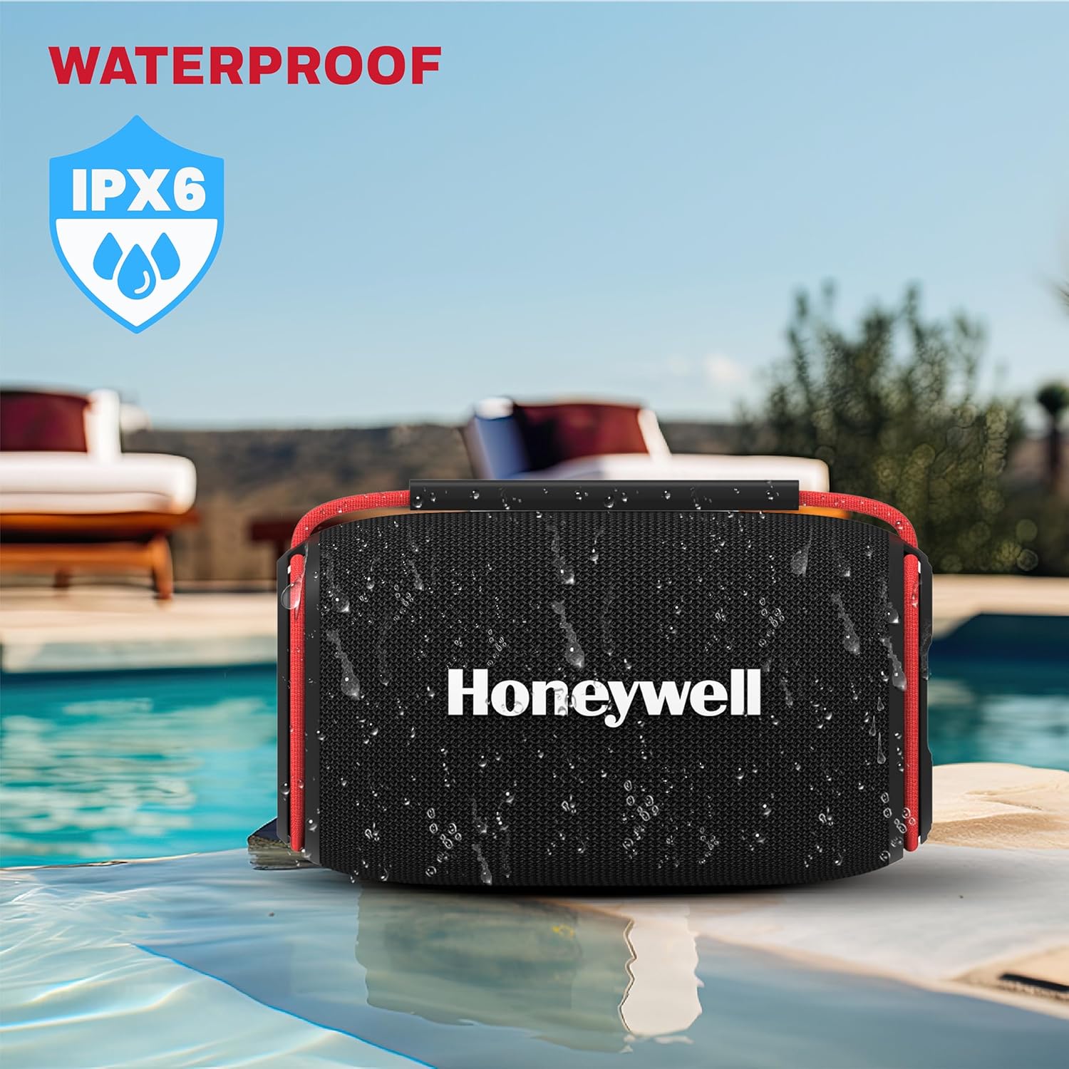 Honeywell Suono P400 15W 5.3 Bluetooth Speaker,Deep Bass Radiators,10H Playtime,IPX 6,TWS Feature,RGB Lights,SD Card,AUX,Type-C Port, 