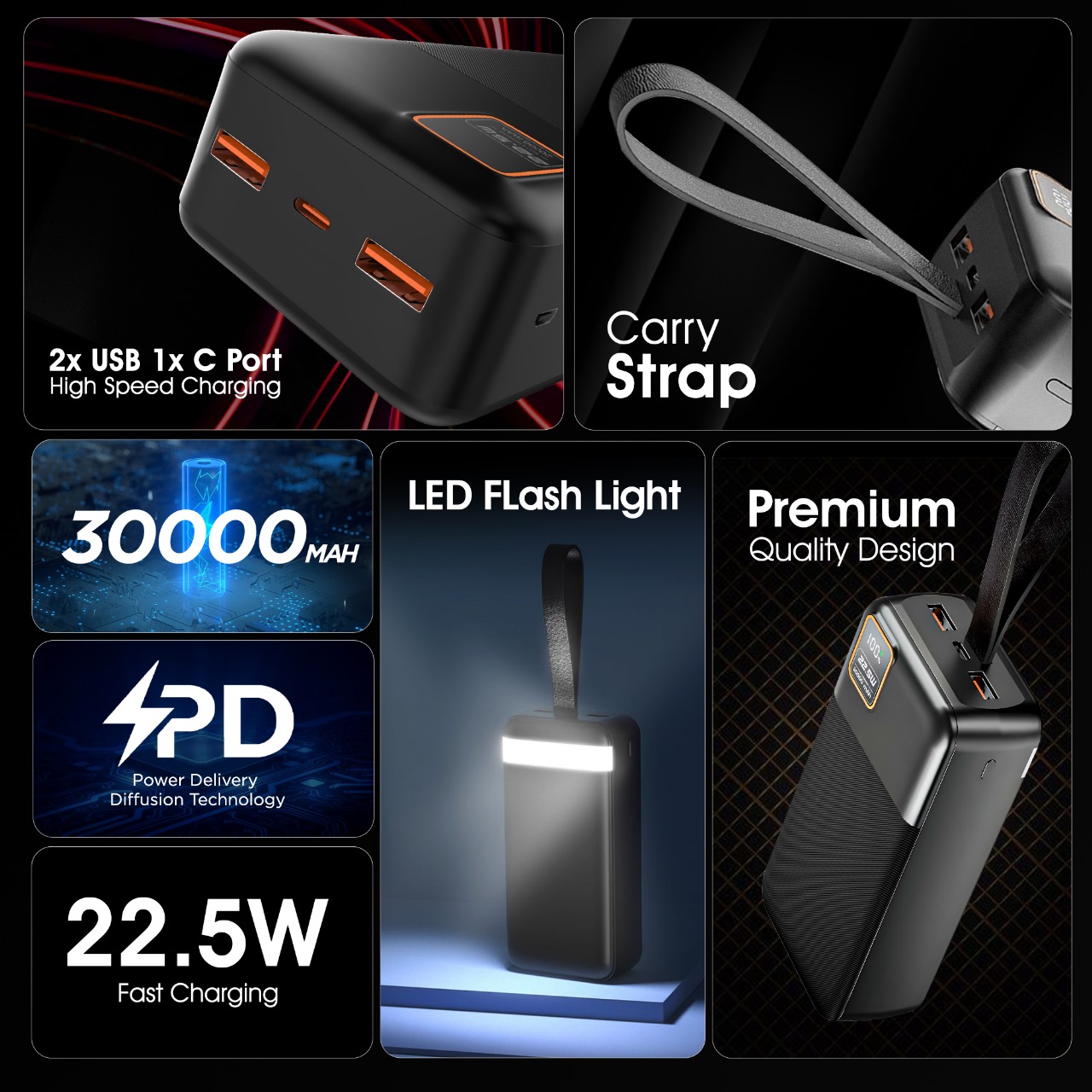 Walta Elite Buddy 30 Powerbank (30000 MAH) 