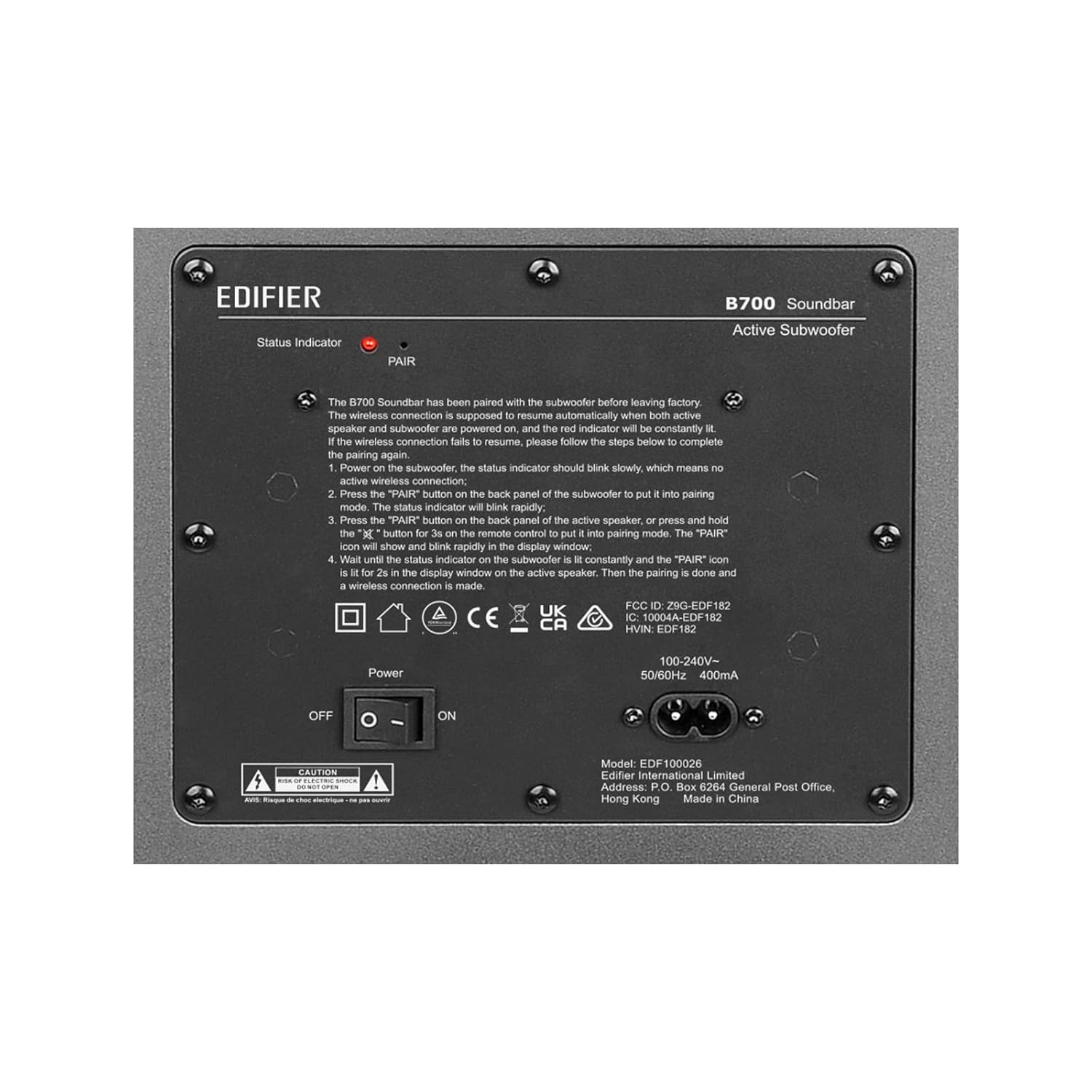 Edifier B700 Dolby Atmos Soundbar System - Iron Grey