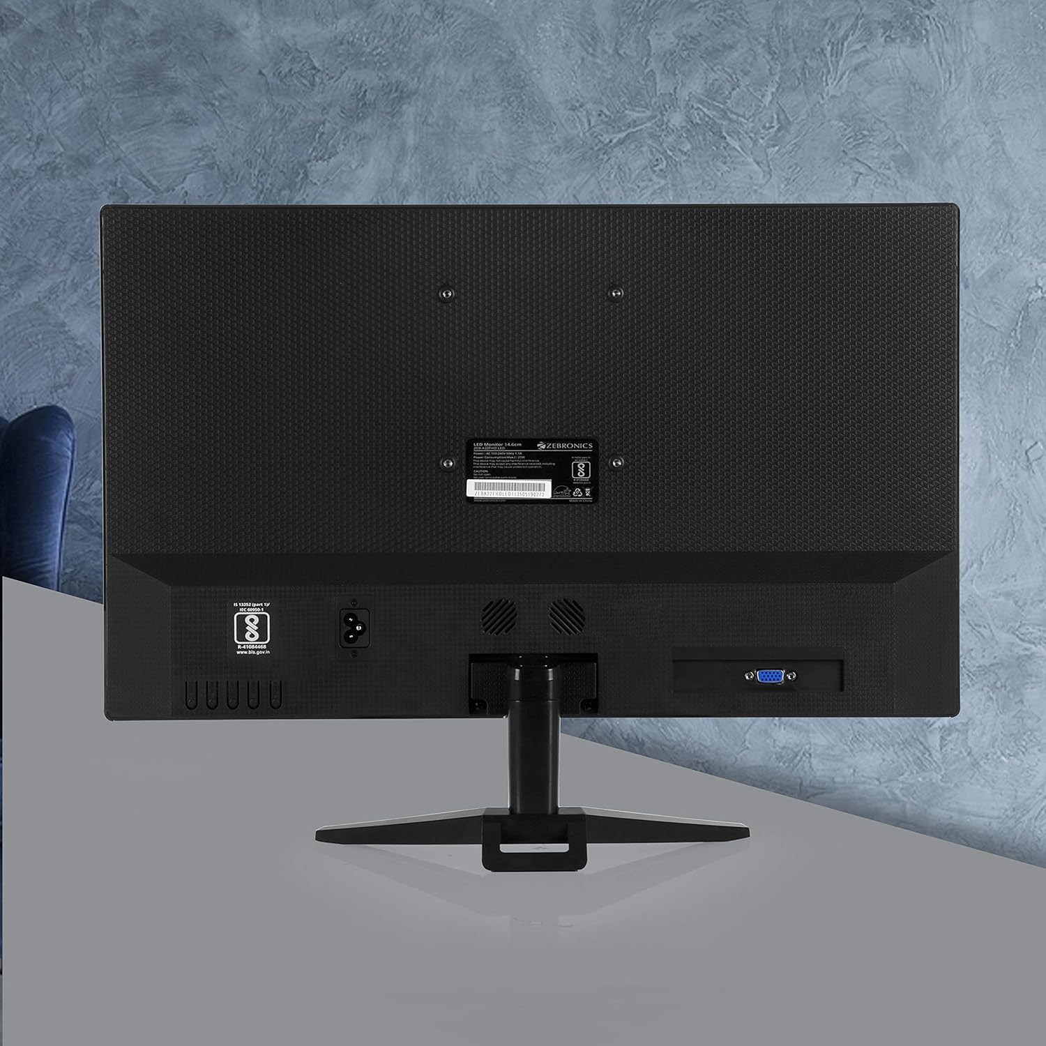 Zebronics A22FHD LED (21.5") (54.61 cm) LED 1920x1080 Pixels FHD Resolution Monitor with HDMI + VGA Dual Input, Built-in Speaker- Black