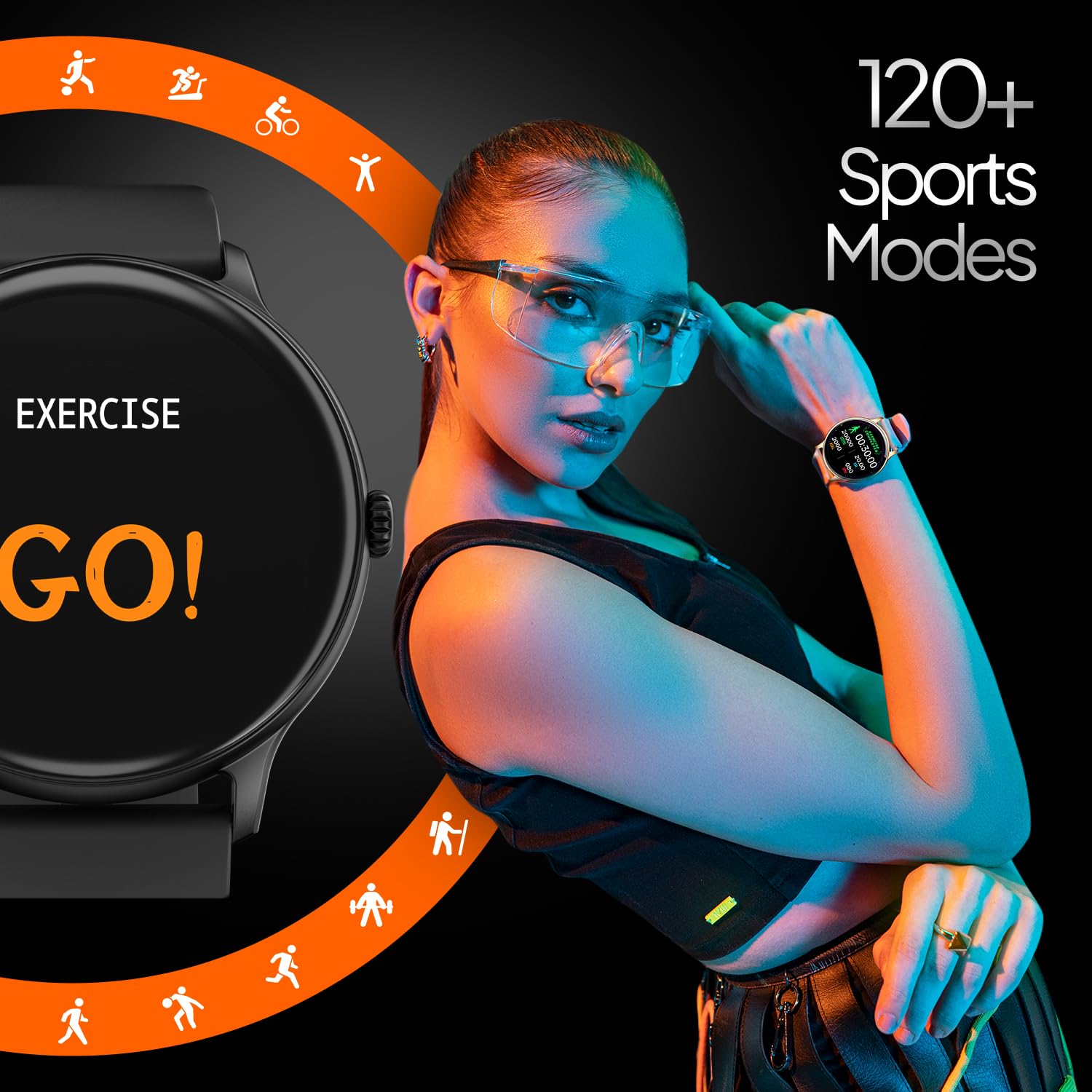 Fire Boltt Phoenix Pro Smart Watch with 1.39'' inch display, Bluetooth Calling, Metal Body with 120+ Sports Modes, SpO2, Heart Rate Monitoring- Black