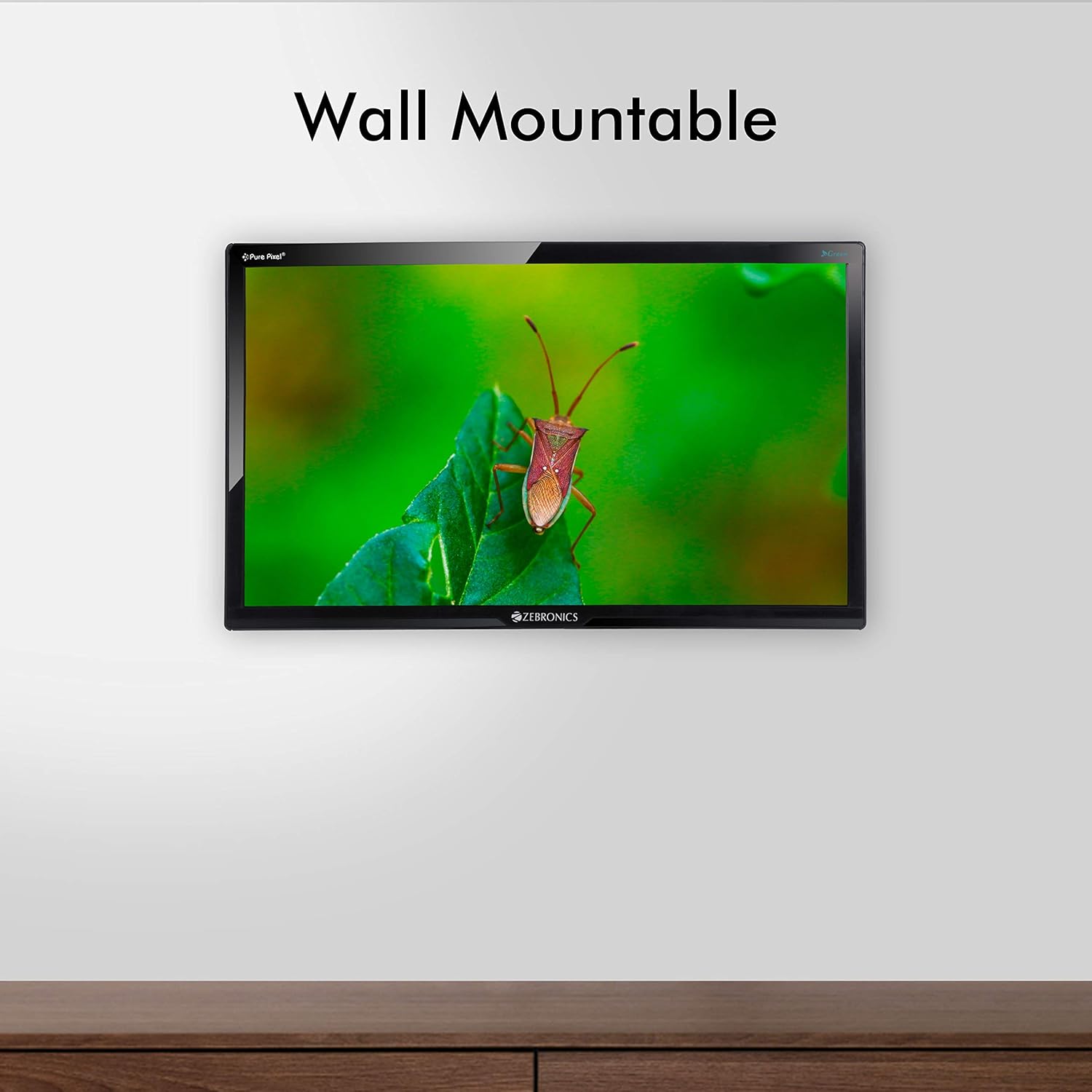 Zebronics A22FHD LED (21.5") (54.61 cm) LED 1920x1080 Pixels FHD Resolution Monitor with HDMI + VGA Dual Input, Built-in Speaker- Black