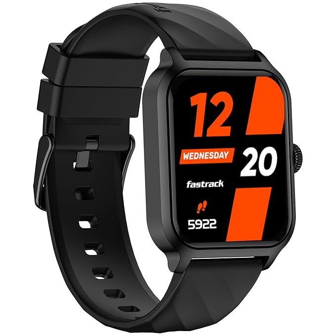 Fastrack Rider Plus Smart Watch with 1.83” TFT Display, 100+ Sports Modes & Smartwatch Faces, Upto 5 Day Battery, IP68 (Black)
