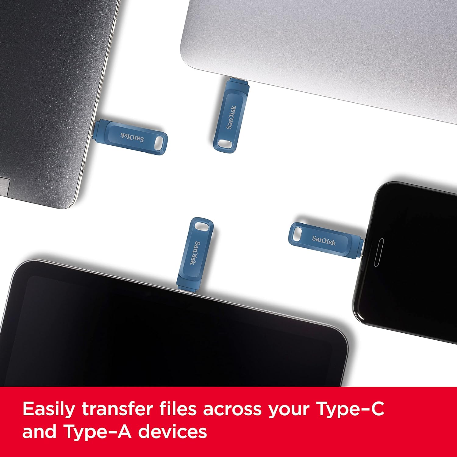 SanDisk Ultra Dual Drive Go C3 32GB USB3.0 Type C Pendrive for Mobile- Navy Blue