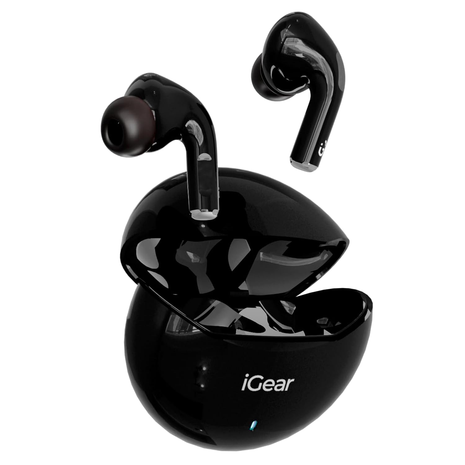 iGear Gemz iG-1142 TWS Wireless Earbuds, 15 Hrs+ Playtime- Black