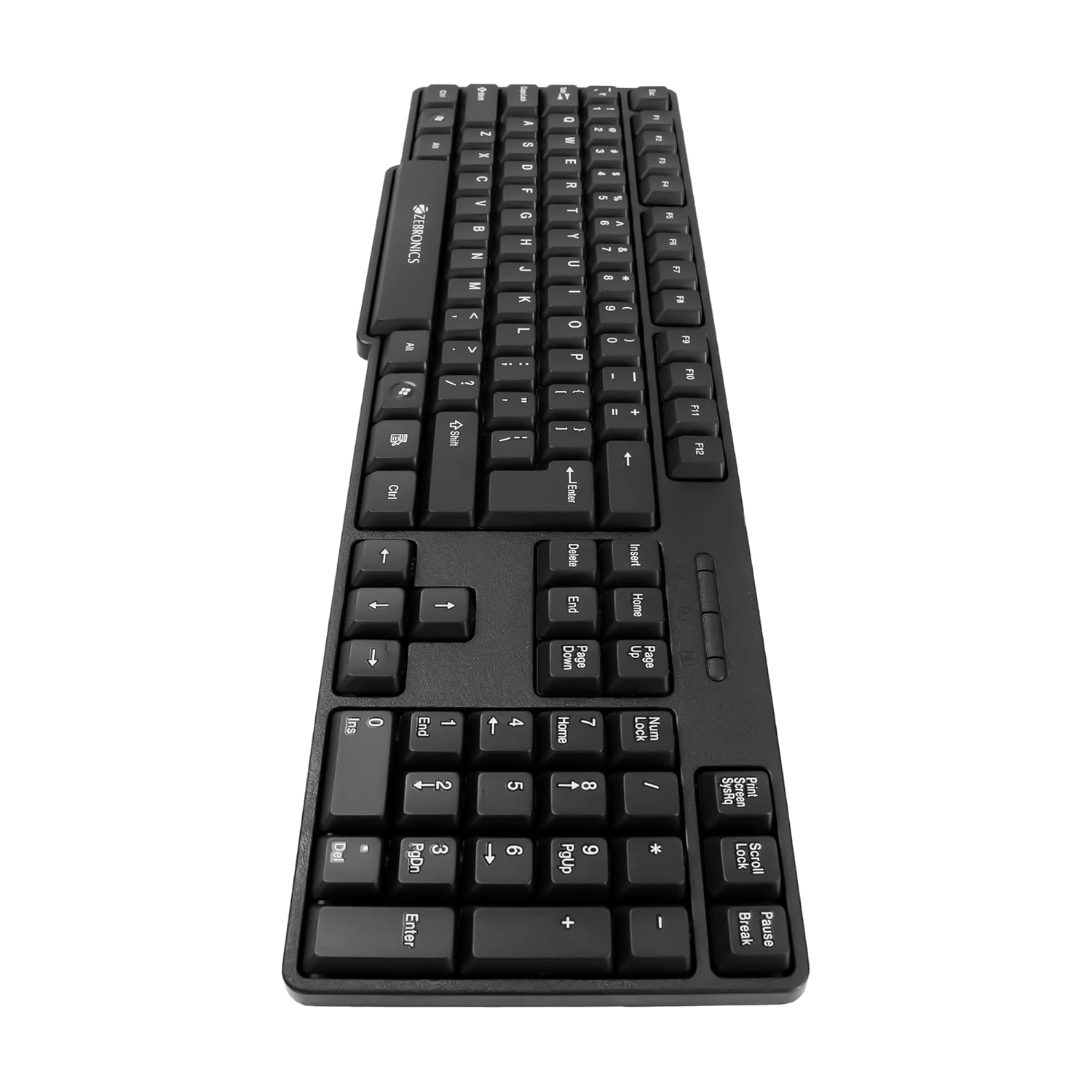 Zebronics K20 USB Keyboard with Rupee Key, USB Interface and Retractable Stand- Black
