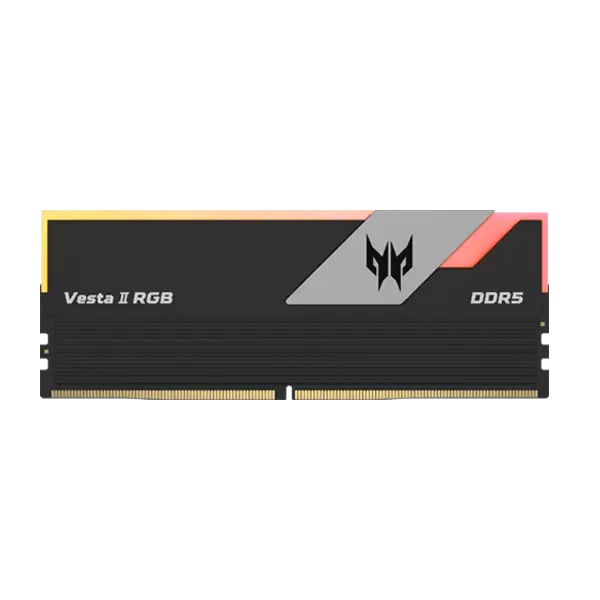 Acer Predator Vesta II RGB, DDR5, 64GB (2x32GB) 6000Mhz, Desktop Ram, Black – BL.9BWWR.381