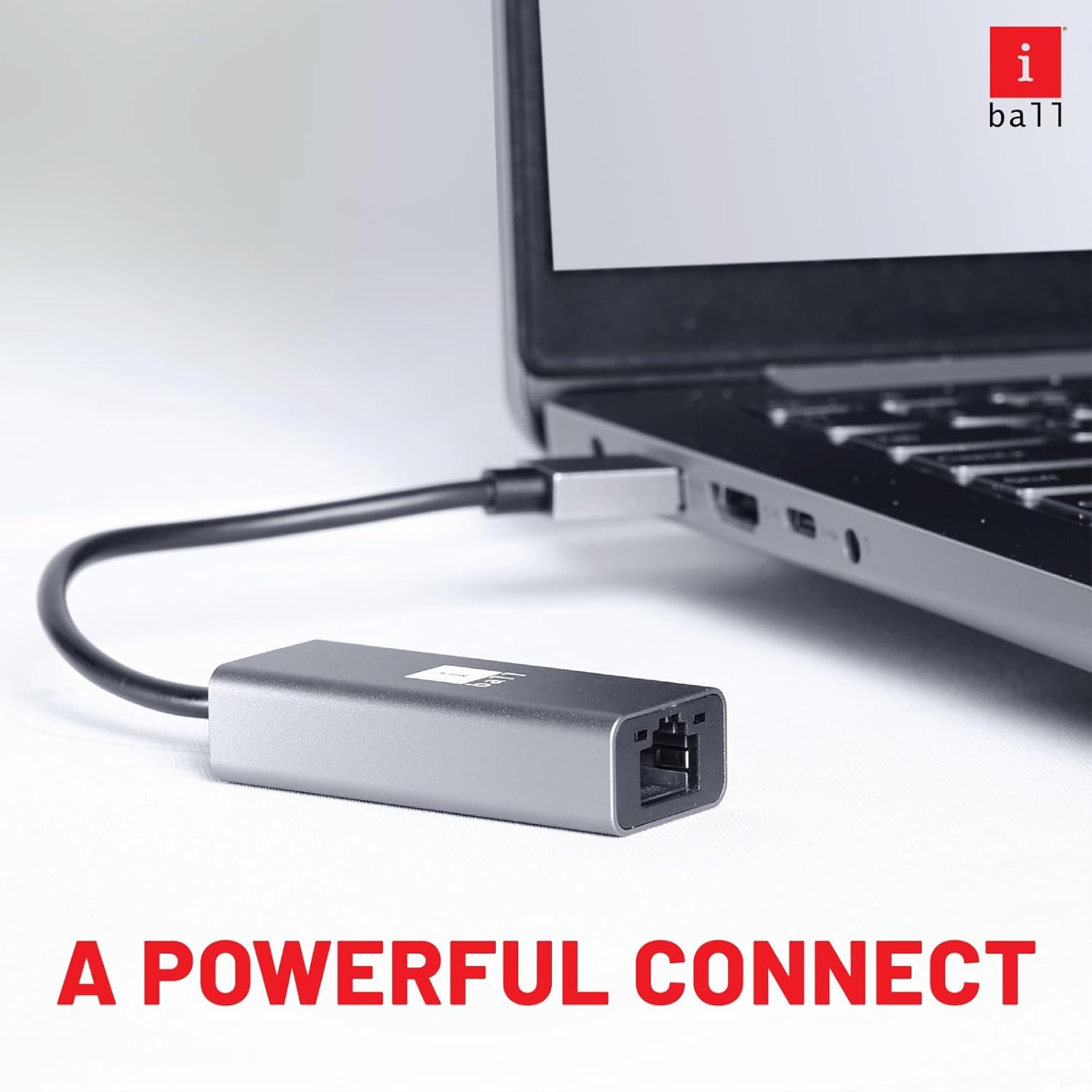 iBall Bridge 100E USB to 100M Ethernet Adapter, Link Indicator, 10/100 Mbps Network Speed, Aluminium case
