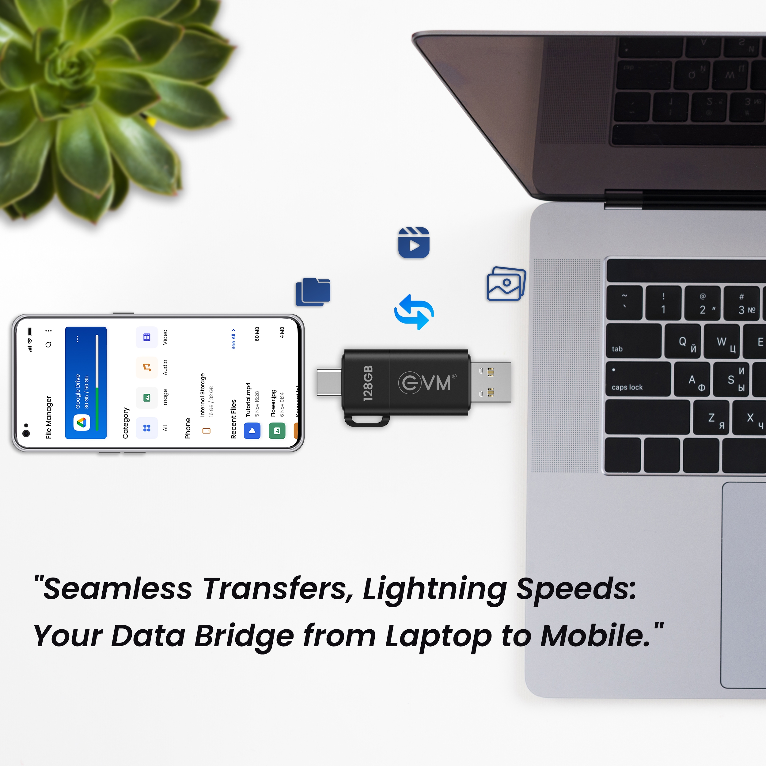 EVM 128GB EnXO USB 3.2 Type-C OTG PENDRIVE (ENXO/128G)