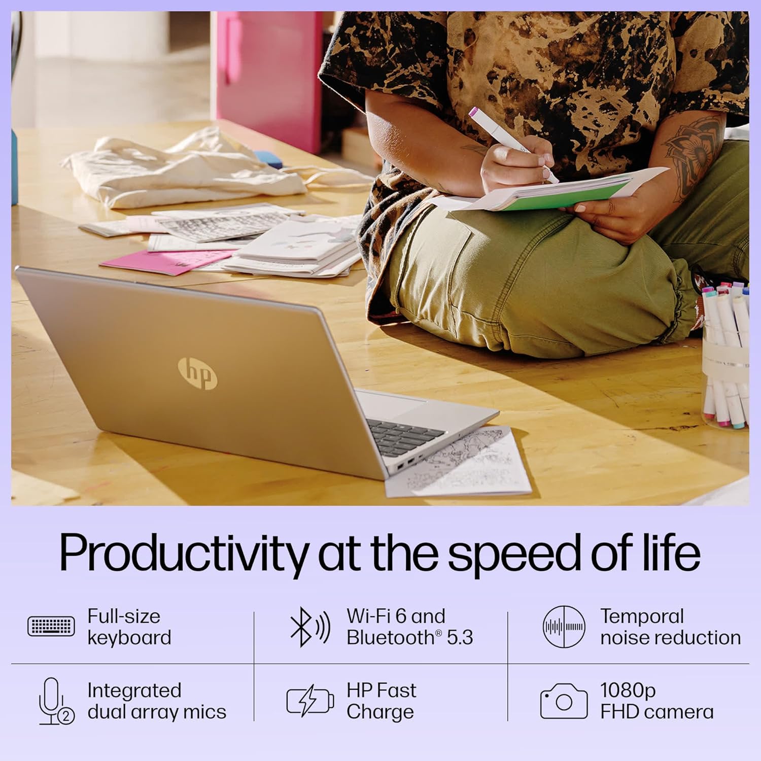 HP 15-fd0129TU Intel Core i3-1315U 16-Inches Notebook Laptop (8GB/512GB SSD/Windows 11/Silver/1.59 Kg)