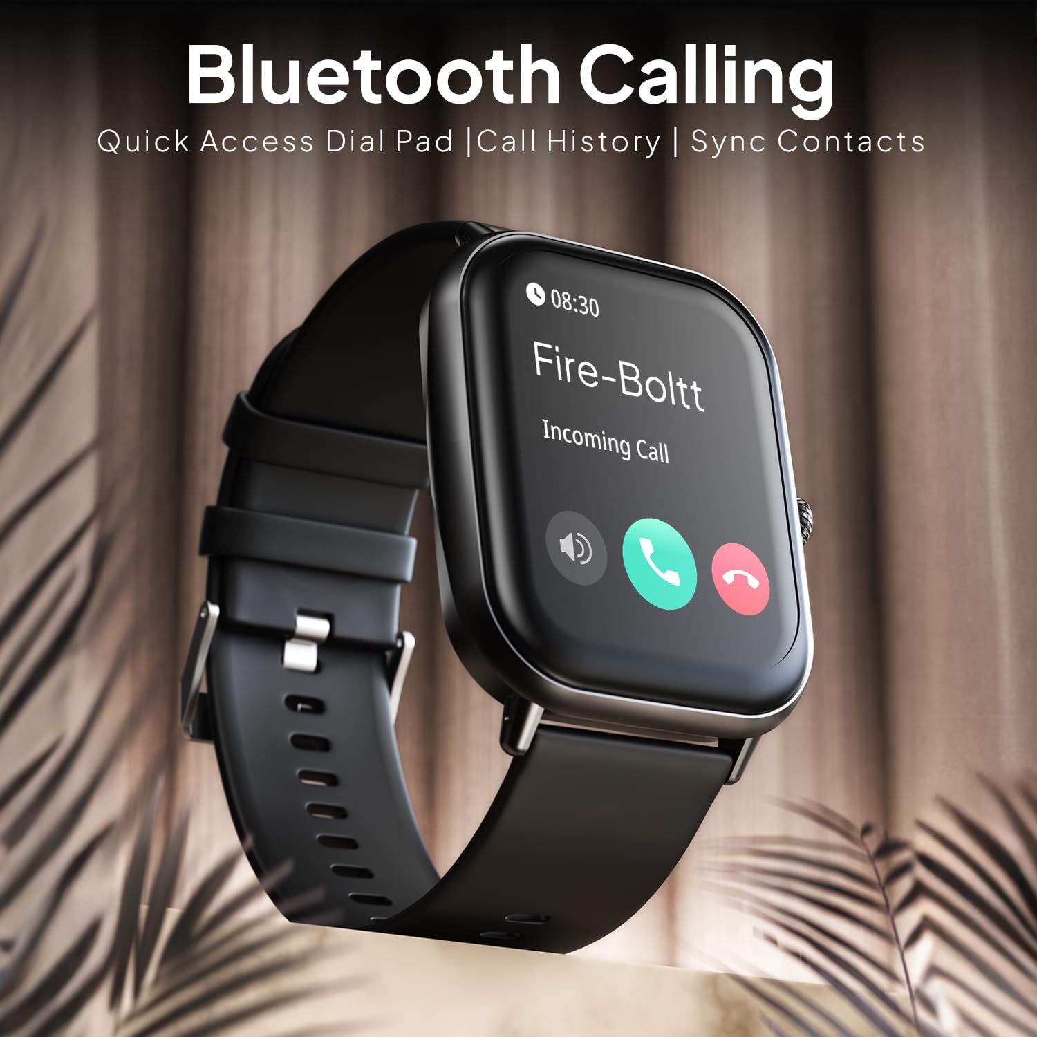 Fire Boltt Ninja Call Pro Max Smart Watch(BSW128) with 2.01 inch Display, Bluetooth Calling, 120+ Sports Modes, Health Suite, Voice Assistance- Black