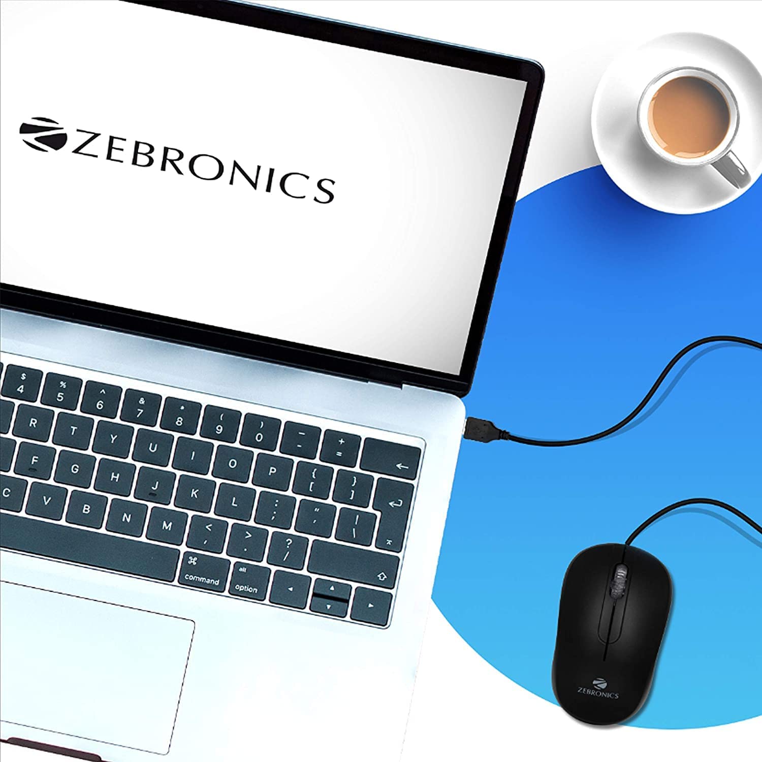 Zebronics Sprint USB Optical Mouse, Ergonomic Build and 3 Buttons with 1200 DPI- Black
