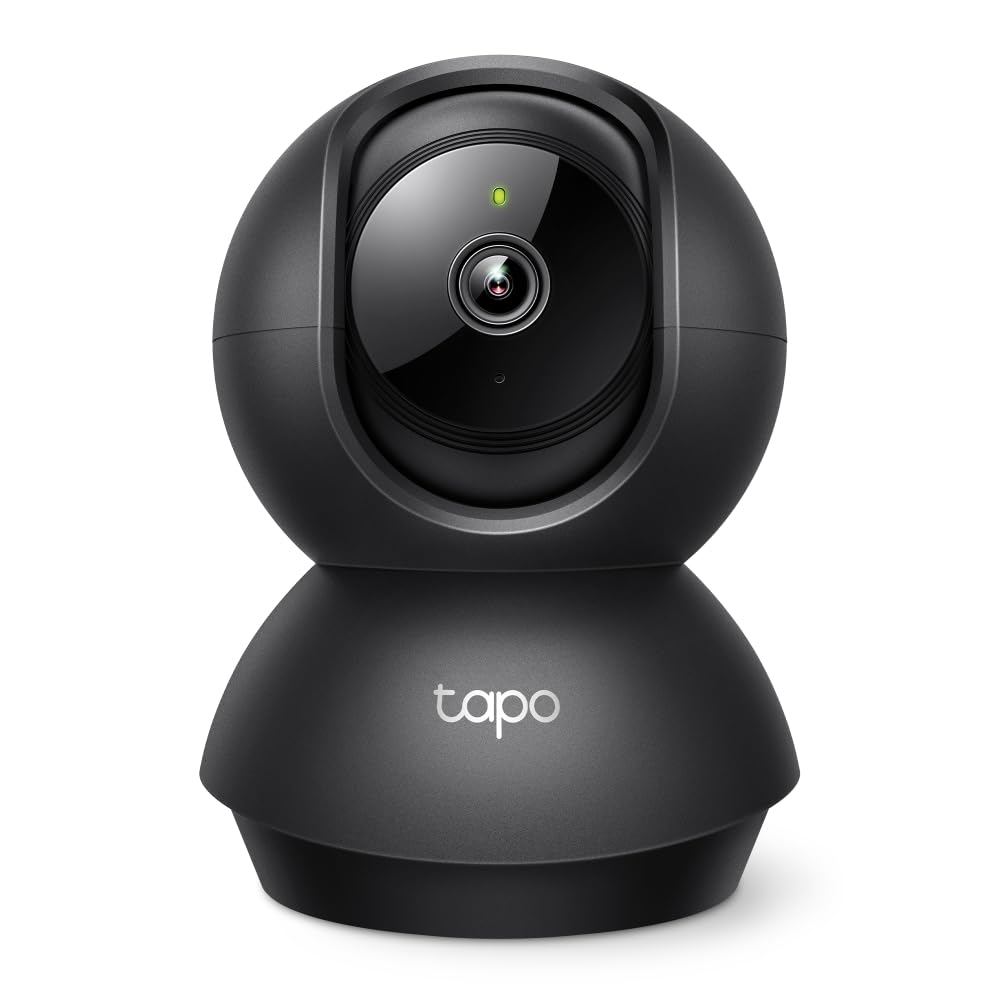 TP-Link Tapo C211 3MP 2K Pan/Tilt Indoor Security Camera for Baby Monitor, Pet Camera, Motion Detection & Tracking, 2-Way Audio- Black