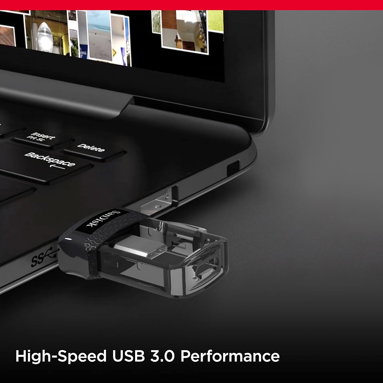 SanDisk Ultra Dual 128GB USB 3.0 OTG Pen Drive (Black)