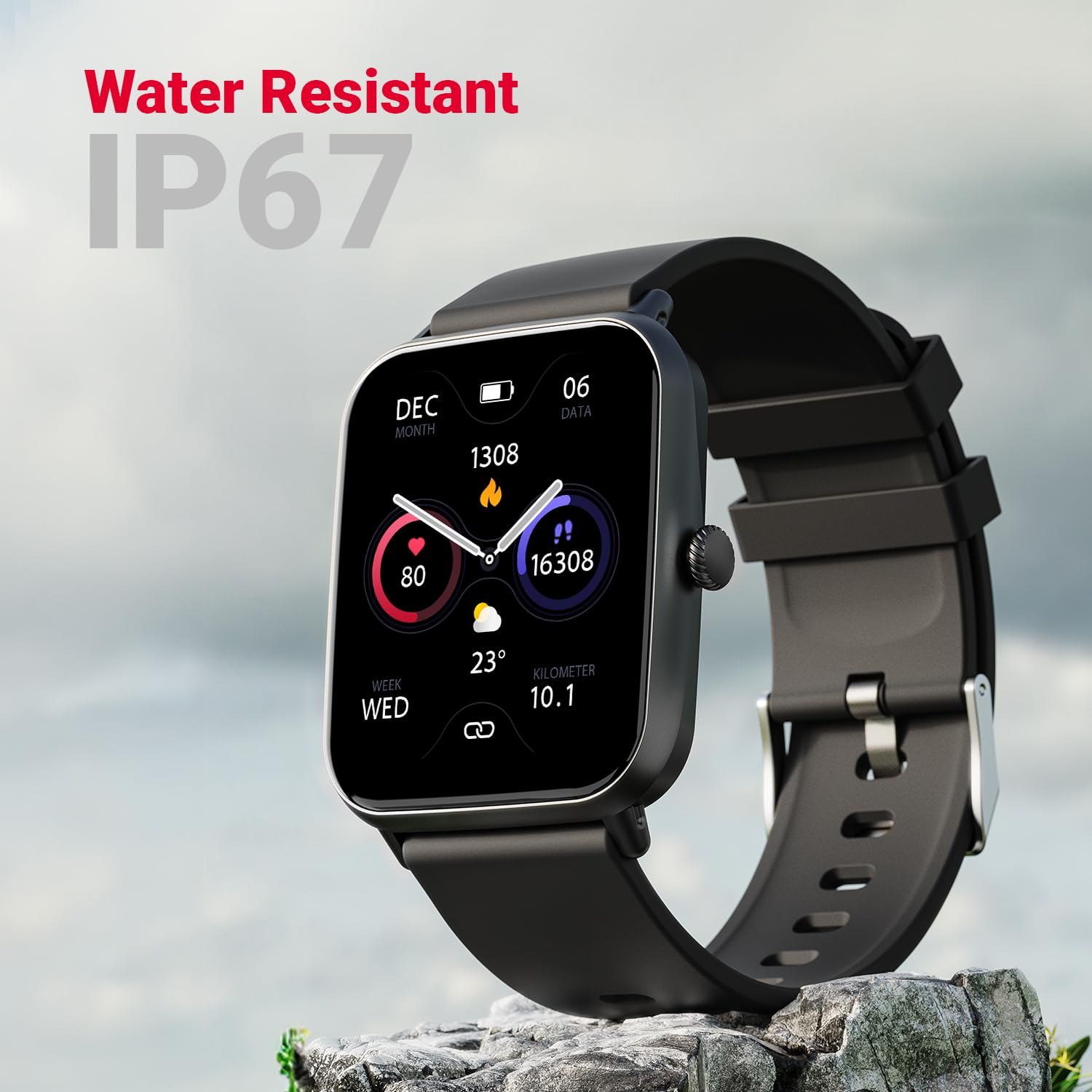 Fire Boltt Ninja Call Pro Plus Smart Watch(BSW053)with 1.83'' inch Display, Bluetooth Calling, AI Voice Assistance, 100 Sports Modes IP67 Rating- Black