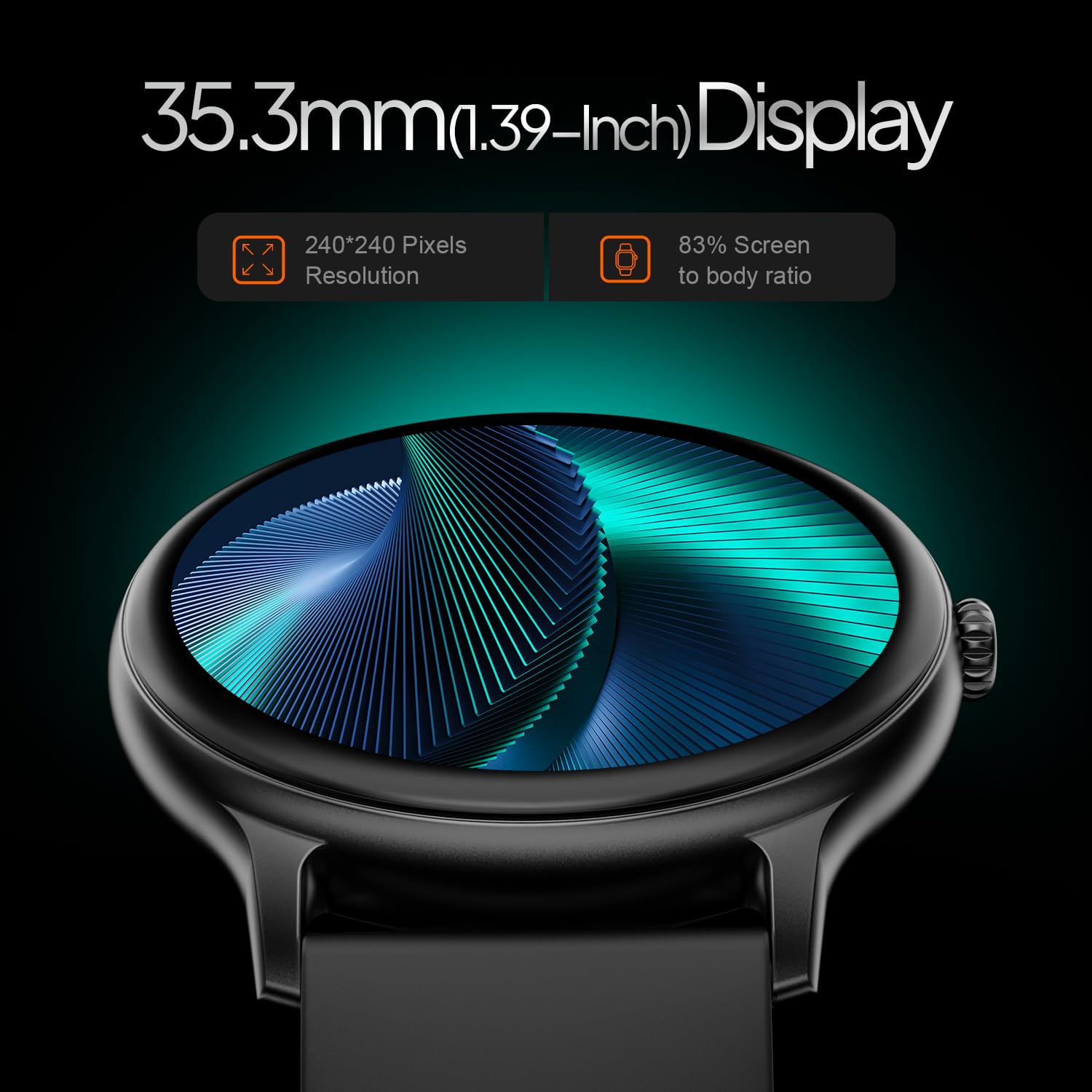 Fire Boltt Phoenix Pro Smart Watch with 1.39'' inch display, Bluetooth Calling, Metal Body with 120+ Sports Modes, SpO2, Heart Rate Monitoring- Black