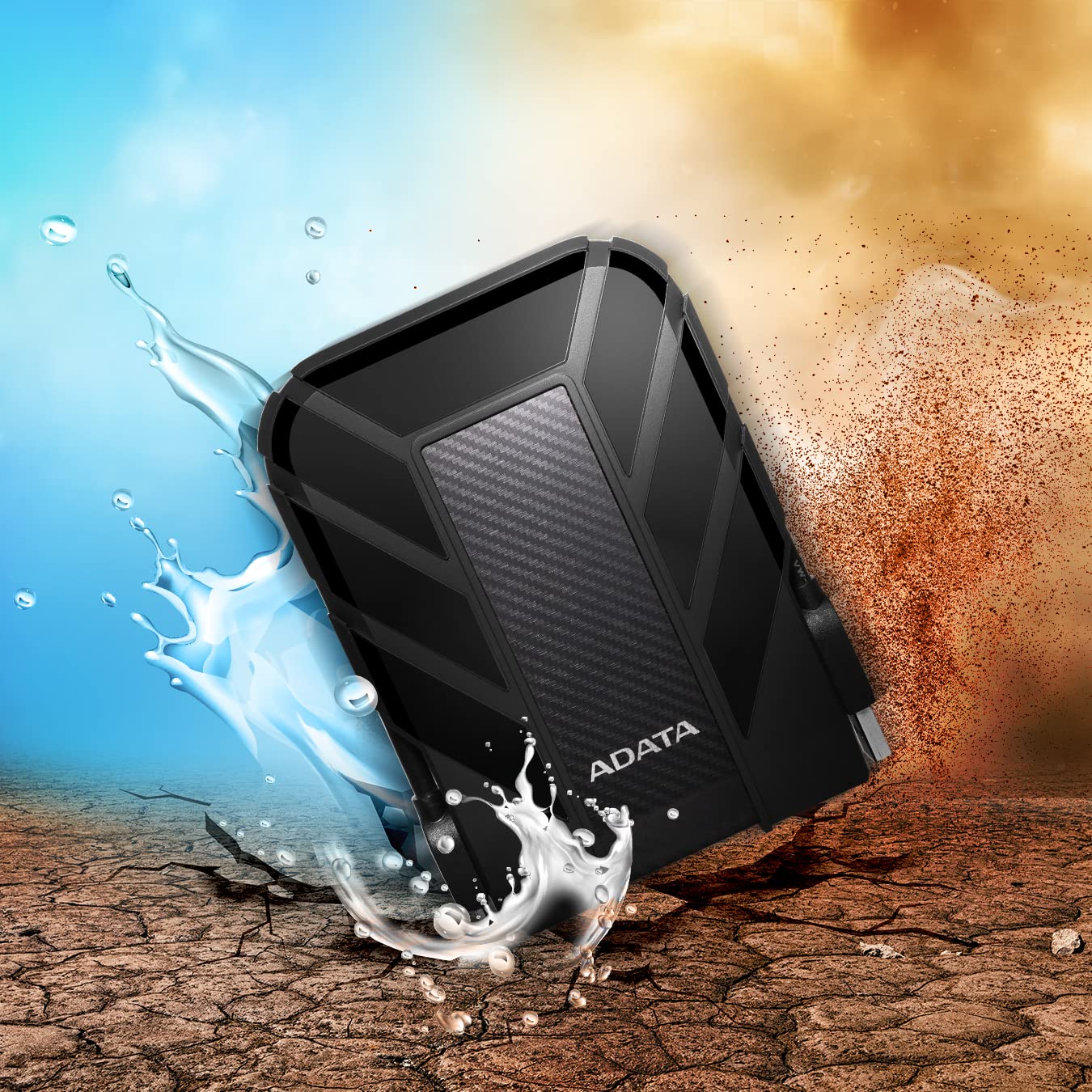 ADATA HD710 Pro 4TB 3.5 inch SATA III External Hard Drive/HDD with IP65 Rating  - AHD710P-4TU31-CBK, Black