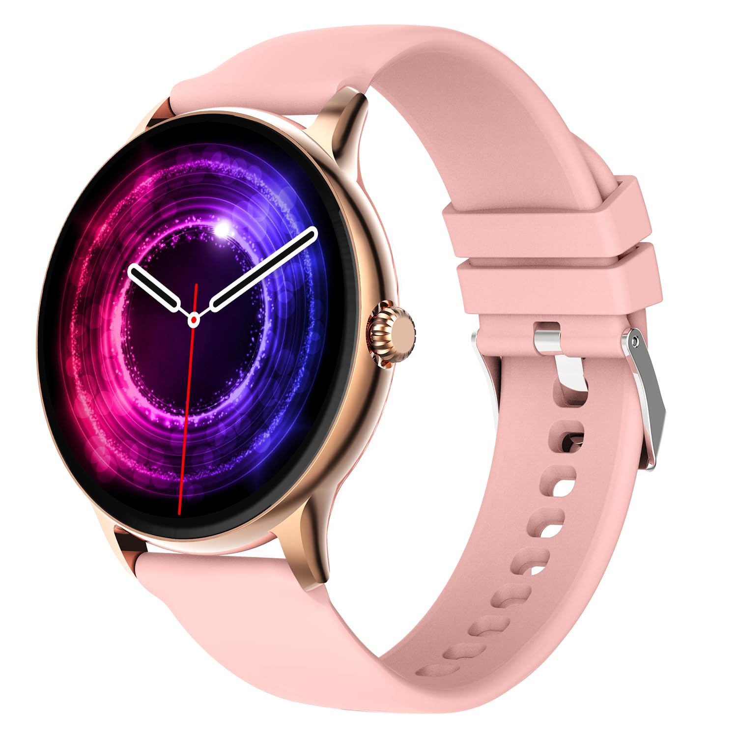 Fire Boltt Phoenix Pro Smart Watch with 1.39'' inch display, Bluetooth Calling, Metal Body with 120+ Sports Modes, SpO2, Heart Rate Monitoring- Gold & Pink