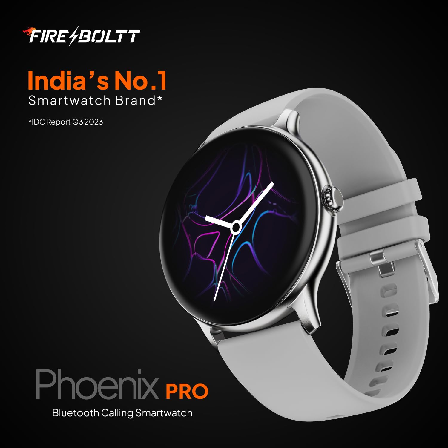 Fire Boltt Phoenix Pro Smart Watch with 1.39'' inch display, Bluetooth Calling, Metal Body with 120+ Sports Modes, SpO2, Heart Rate Monitoring- Silver