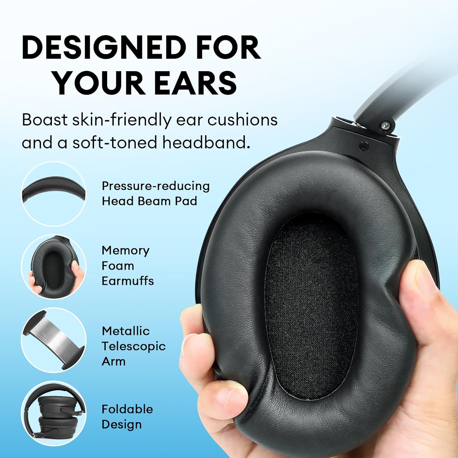 Edifier WH700NB Active Noise Cancelling Wireless Headphones, 68H Playtime, Ai Call Noise Cancellation, Dual Device Connection, Fast Charge, Bluetooth 5.3 - Black