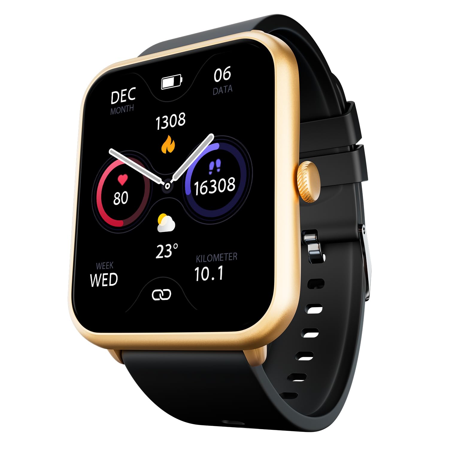 Fire Boltt Ninja Call Pro Plus Smart Watch(BSW053)with 1.83'' inch Display, Bluetooth Calling, AI Voice Assistance, 100 Sports Modes IP67 Rating- Gold & Black
