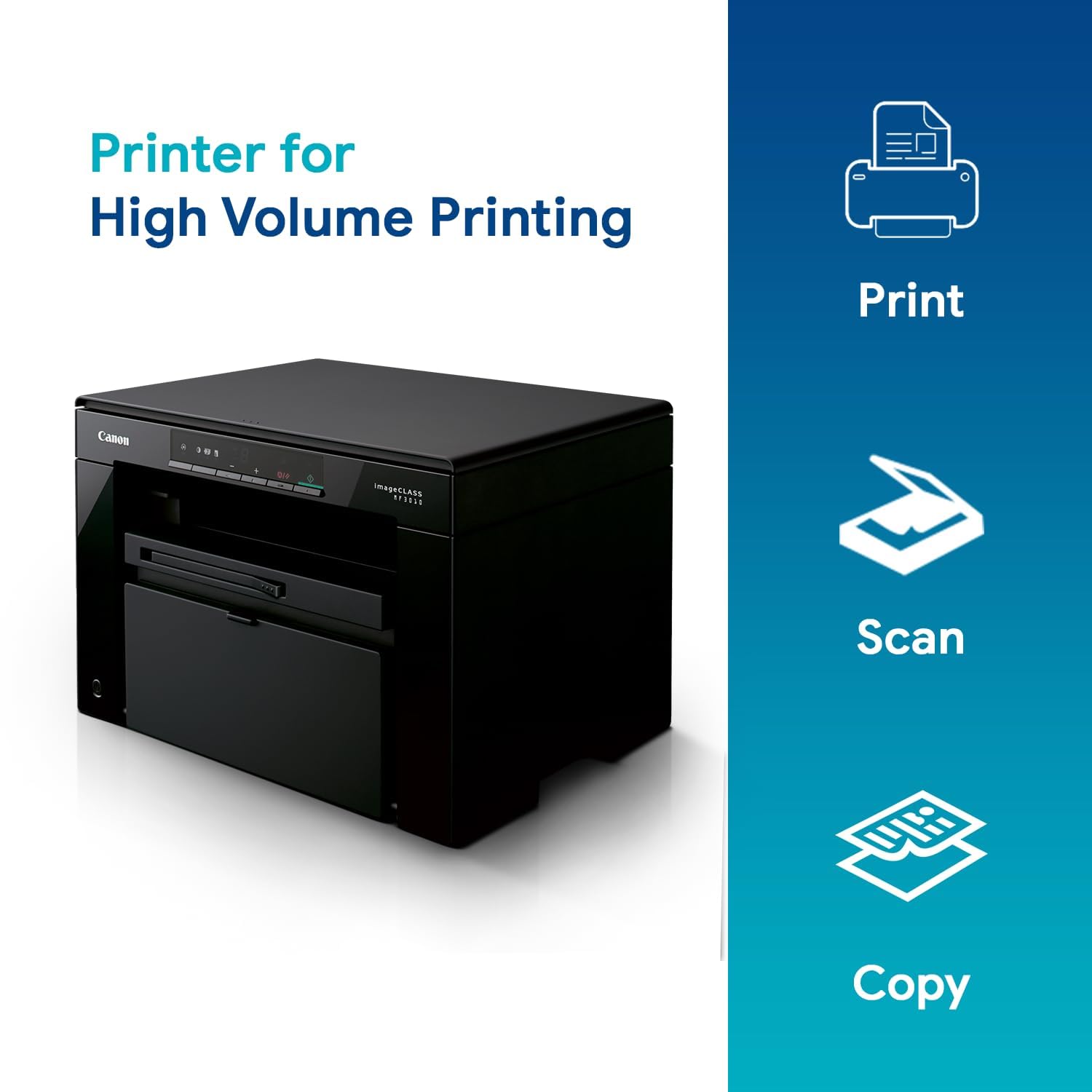 Canon MF3010 imageCLASS Digital Multifunction Laser Printer, Black