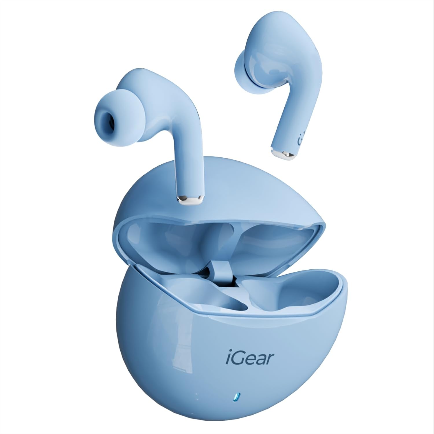 iGear Gemz iG-1142 TWS Wireless Earbuds, 15 Hrs+ Playtime- Blue