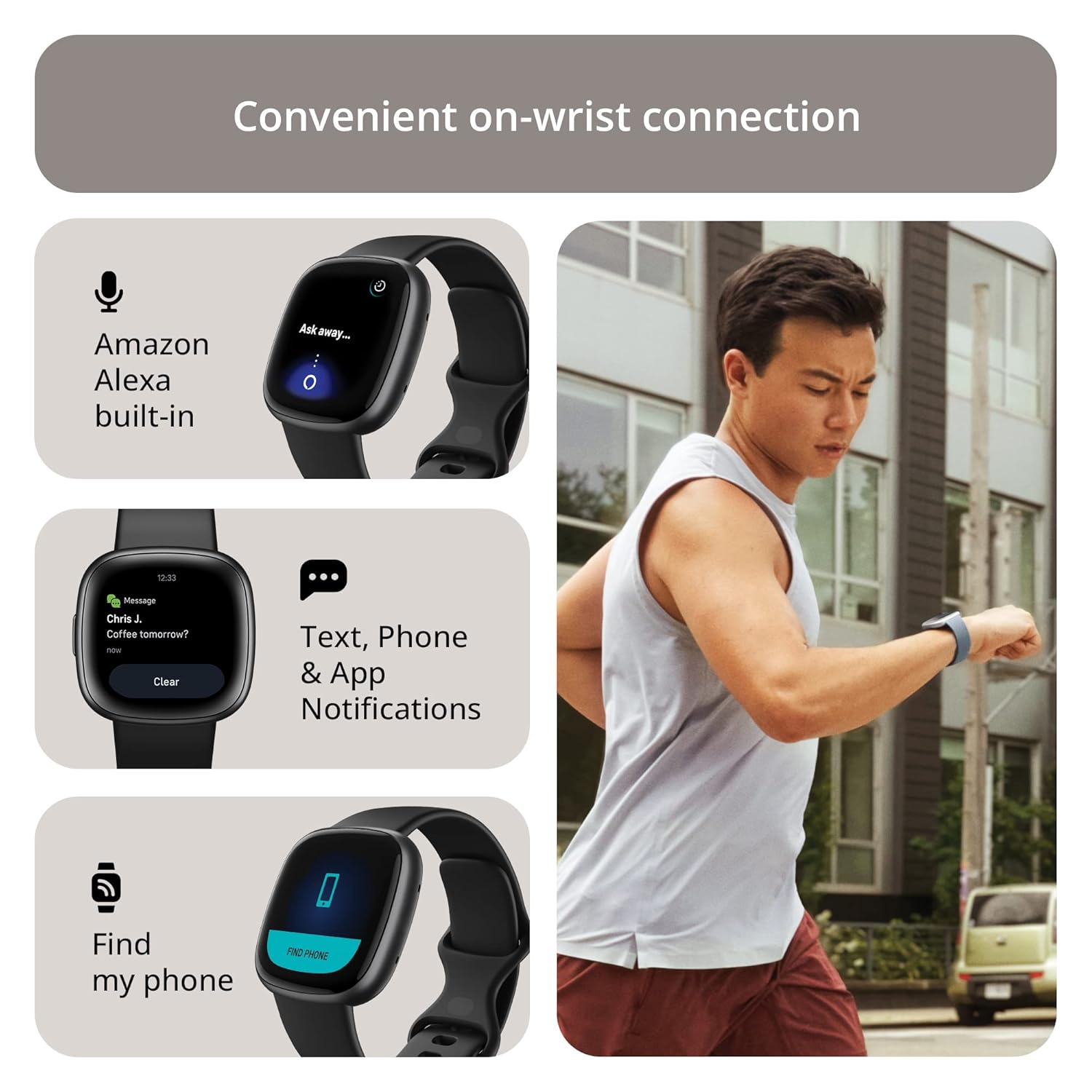 Fitbit Versa 4 Fitness Smartwatch with 6mm Display Size, Built-in GPS,Bluetooth, Touchscreen (Graphite Black)
