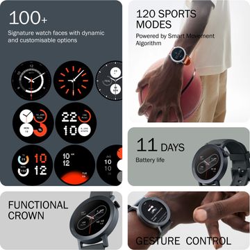 Nothing Watch Pro 2 Smart Watch with 1.32" AMOLED Display, auto-brightness,GPS Smartwatch- Dark Grey