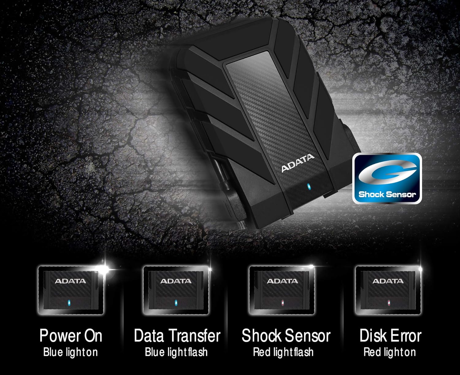 ADATA HD710 Pro 4TB 3.5 inch SATA III External Hard Drive/HDD with IP65 Rating  - AHD710P-4TU31-CBK, Black