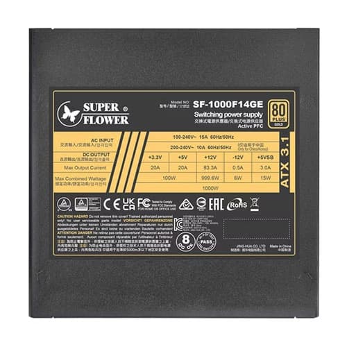 Super Flower Leadex III Gold UP 1000W ATX3.1 Fully Modular SMPS Power Supply (SF-1000F14GL(GE))