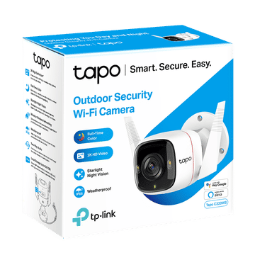 TP-Link Tapo C320WS 4MP 2K Outdoor CCTV Security Camera (IP66 Weatherproof, White)