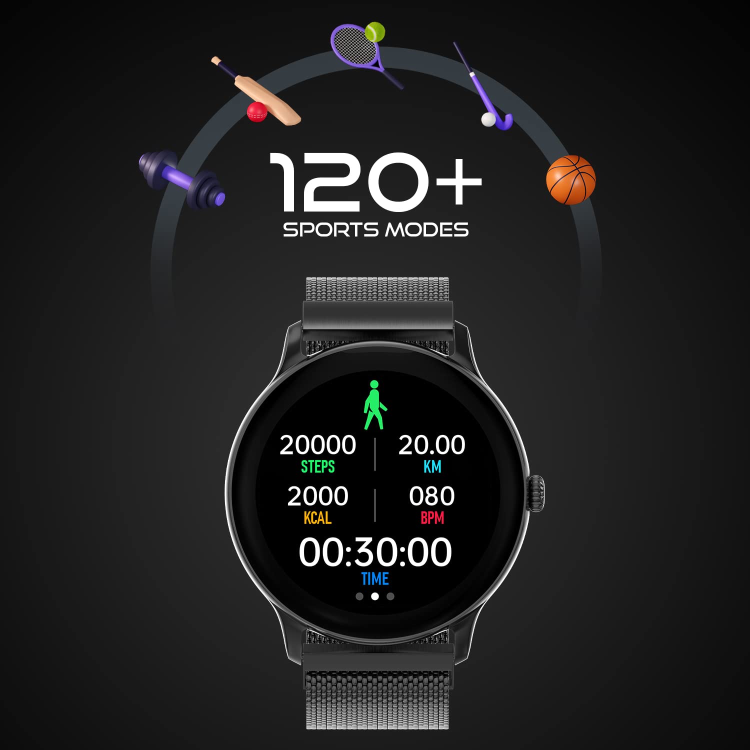 Fire Boltt Phoenix Ultra Smart Watch(BSW138) with 1.39"Inch Display, Bluetooth Calling, Metal Body with 120+ Sports Modes, SpO2- Dark Grey