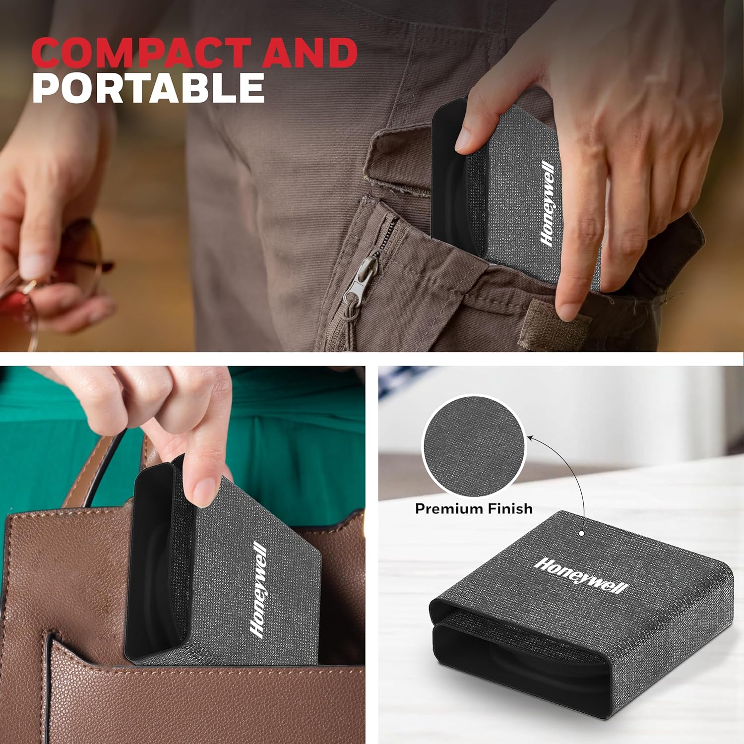 Honeywell Zest Wireless 3-in-1 Magnetic Foldable MagSafe Compatible 23W Wireless Charger for iPhone 12-15, Supports QC 3.0, All Apple Watch Series