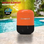 Honeywell Moxie V200 Wireless Bluetooth V5.3 Portable Speaker 5W, 12Hrs Playtime, Advanced 52mm Drivers, IPX4, Connect 2 Speakers with TWS Feature- Orange