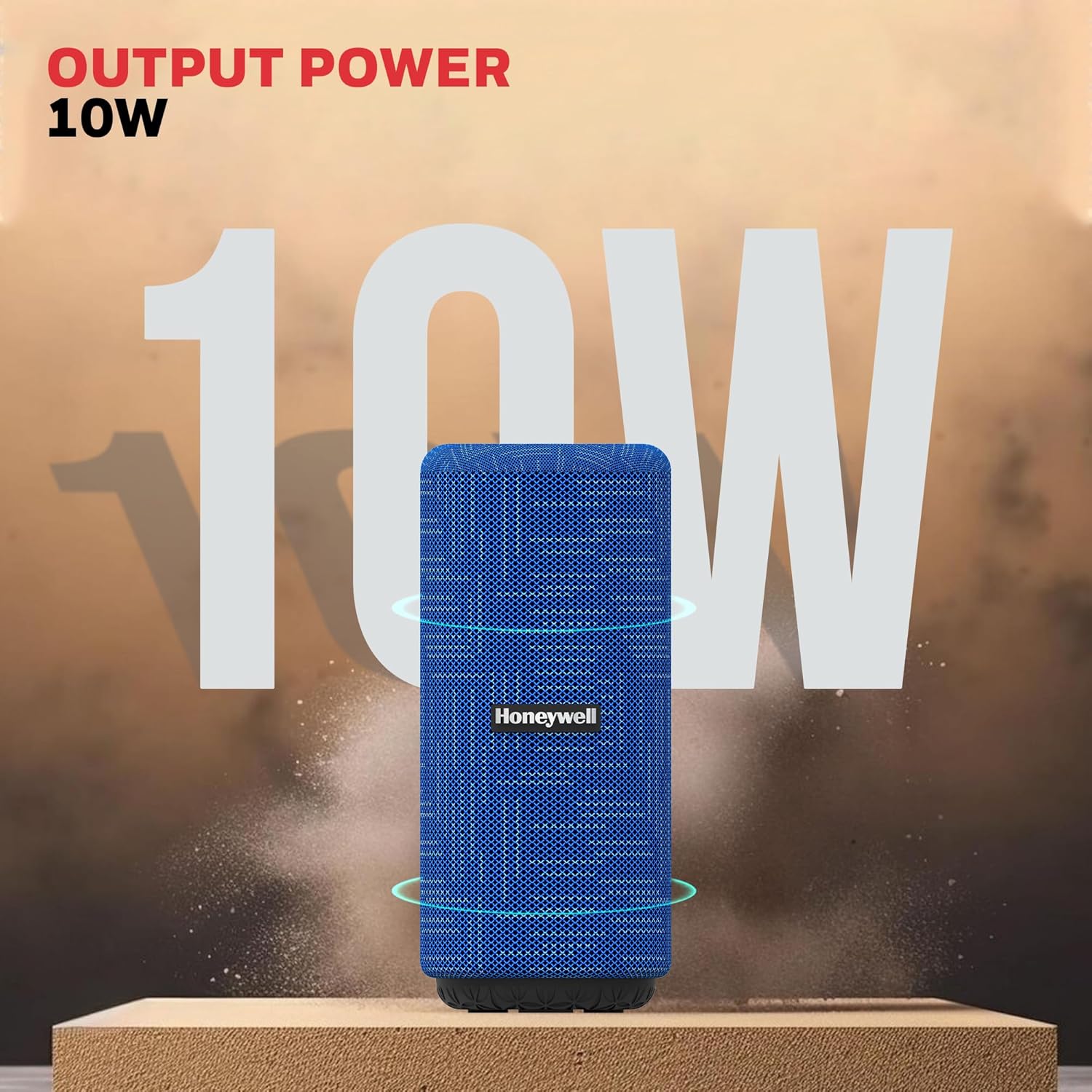 Honeywell Suono P300 10W 5.3 Bluetooth Speaker,9H Playtime, Deep Bass,IPX 4,TWS Feature,Fast Charging,SD Card,USB,AUX,- Blue