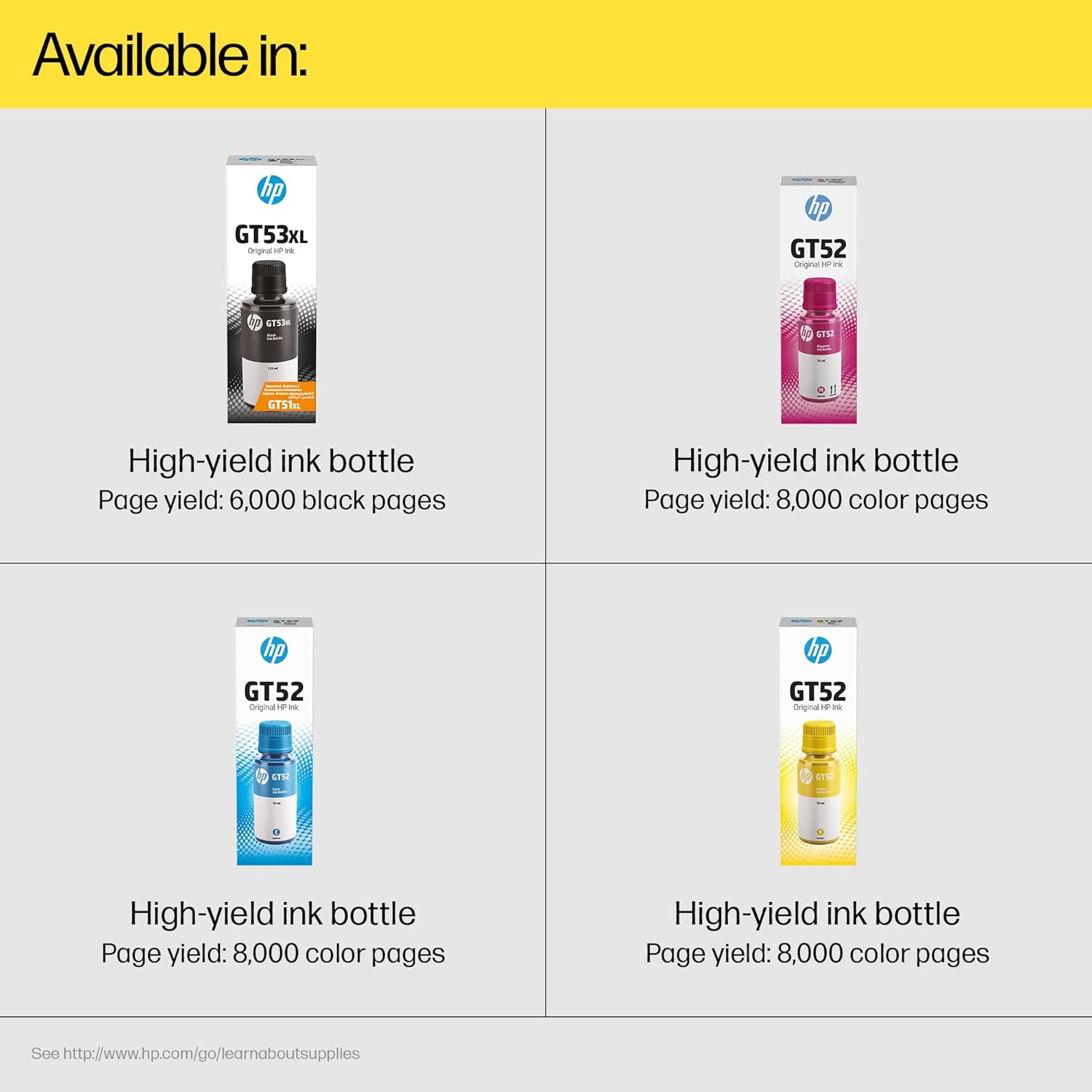 HP GT52 70-ml Cyan Original Ink Bottle- MOH52AA