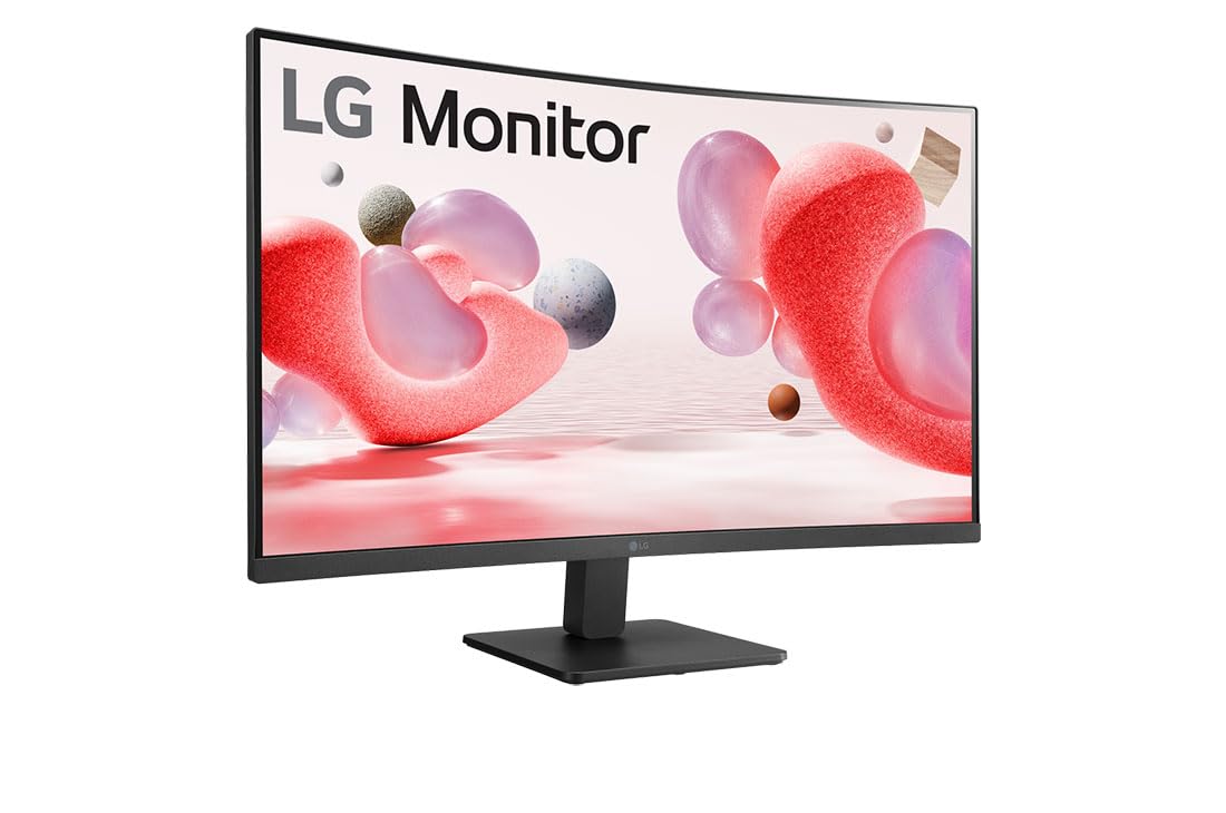 LG 32MR50C-B (32 Inch) Full HD Curved Monitor (1920 x 1080) with 100Hz, 5ms, VA Panel, Flicker Safe,3-Side Virtually Borderless - Black 