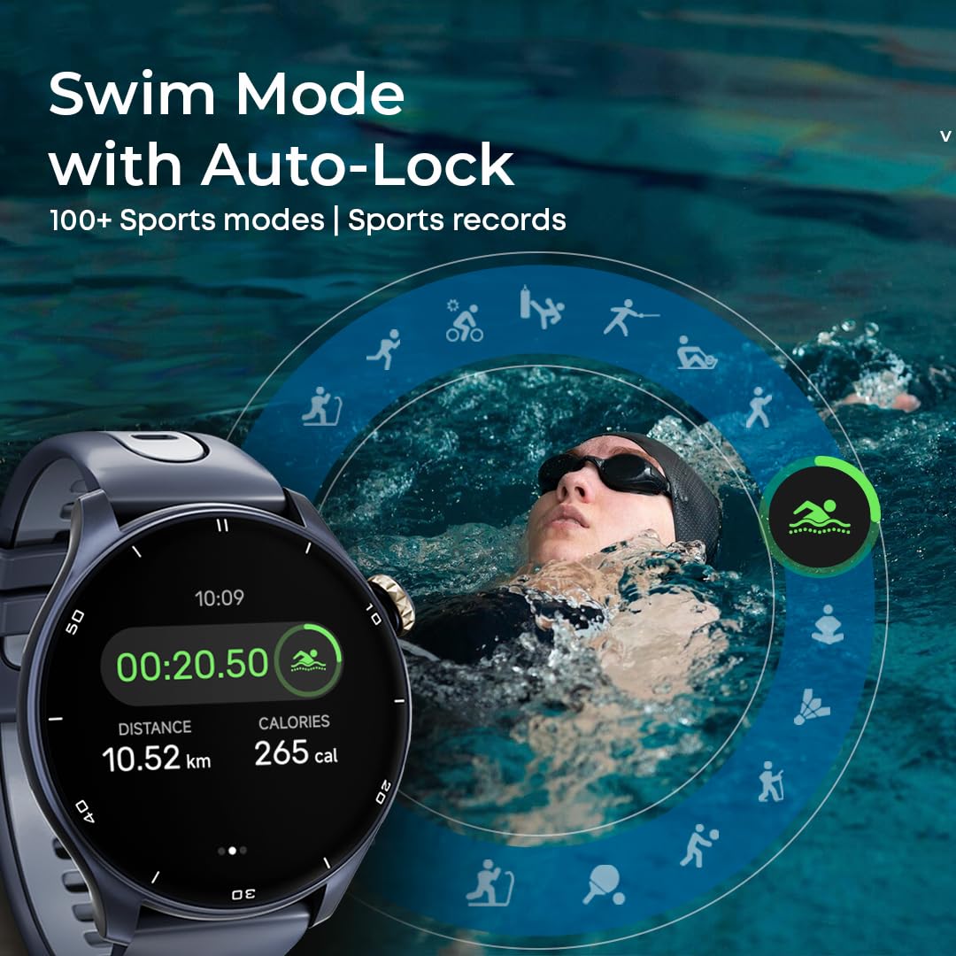 Titan Celestor Smart Watch with 1.43” AMOLED Display & AOD, 60Hz Fluid Display, BT Calling, Upto 7 Day Battery- Blue